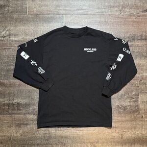 Reckless Black Graphic Long Sleeve Tee